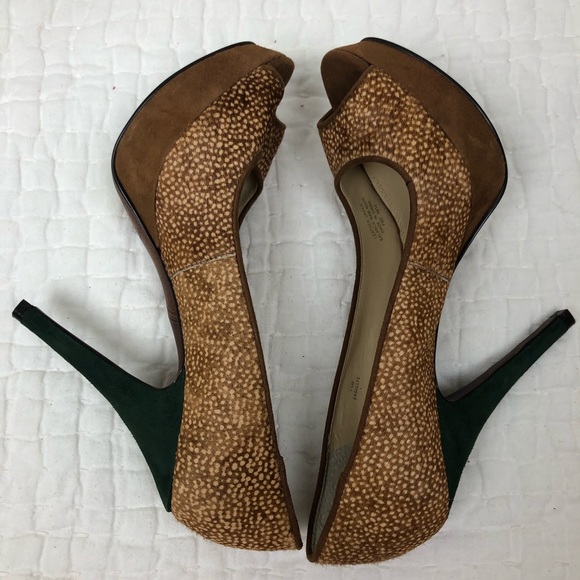 Peep Toed Heels with Emerald Heel - Picture 7 of 8